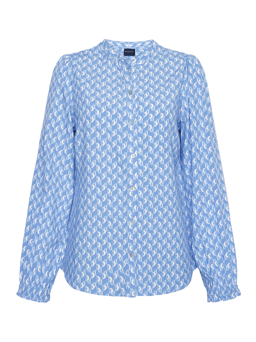 Brandtex lyseblå mønstrete bluse