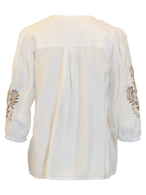 Last inn bildet i Galleri-visningsprogrammet, Brandtex bluse med gullbroderte ermer
