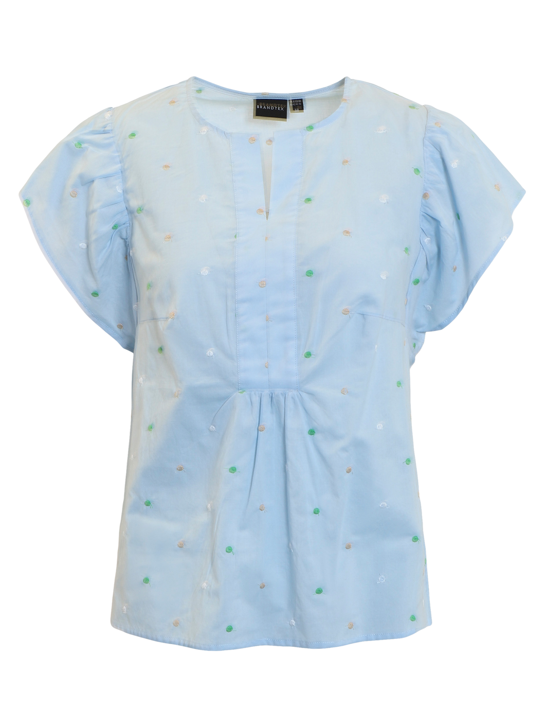 Brandtex blå bluse med fargedotter