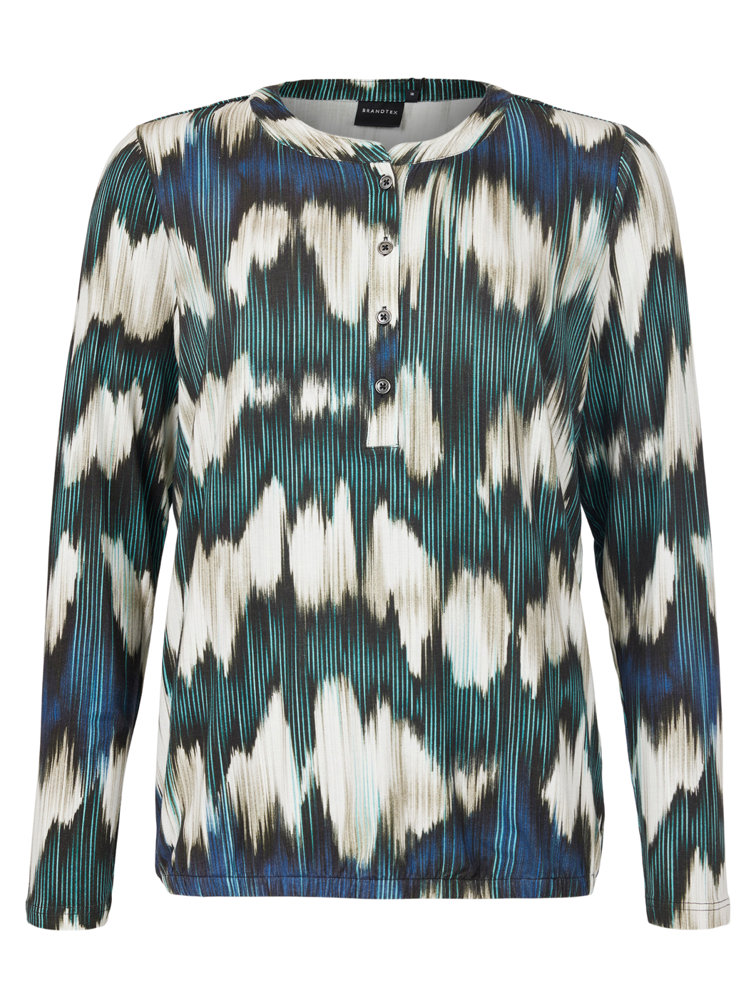 Brandtex arktisk grønn-mønstrete topp