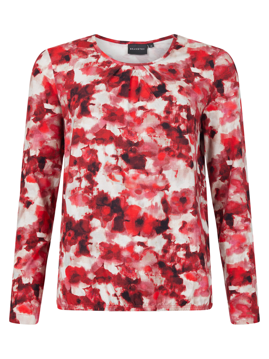 Brandtex salsa rød-mønstrete topp