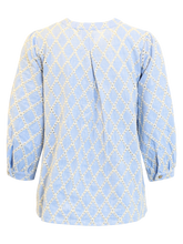 Last inn bildet i Galleri-visningsprogrammet, Brandtex bluse – Sommerlig eleganse i blåklokkeblått
